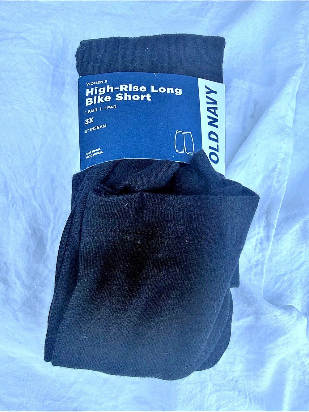 Old Navy High-Rise Long Bike Short Black 3X NWT Warm Days Nights Beach Athletic